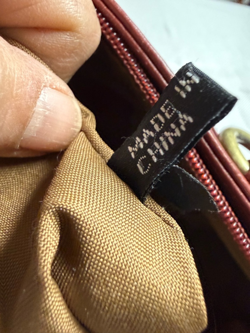 HOBO Red Leather Shoulder Bag with Brass Rings - Picture 7 of 11